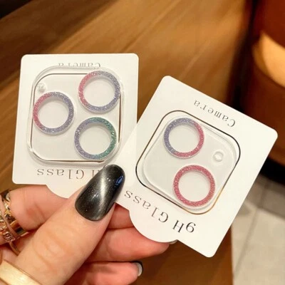 Glitter Camera Lens Protector For iPhone 17 16 15 Pro Max Tempered Glass Cover - Image 1 of 4