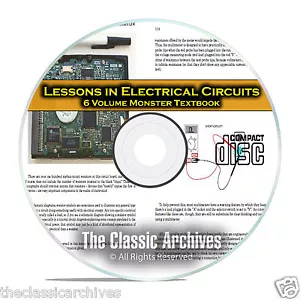 Lessons in Electrical Circuits Electric Electronics 6 Volume Course Books CD C03 - Foto 1 di 6