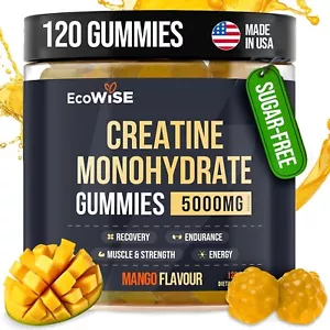 Creatine Monohydrate Gummies - Muscle, Stamina, & Recovery - Sugar-Free - 120ct - Picture 1 of 8