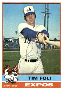 Tim Foli Autographed 1976 TOPPS Card #397 Montreal Expos 183440 - Picture 1 of 2