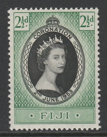 Fiji 1953 Coronation SG 278 Mnh Cover