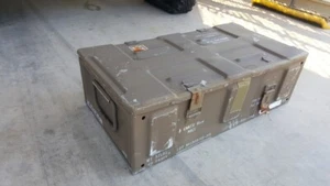 US MILITARY M252 MK1 81mm MORTOR SHELL STEEL METAL AMMO STORAGE BOX CASE CRATE - Picture 1 of 7