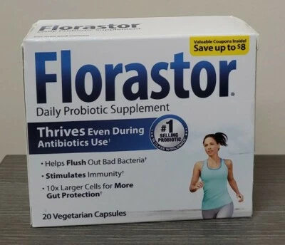 Exp 1/26 Florastor Suplemento Probiótico Diario 20 Cápsulas/ 250 mg Exp 1/26 Foto 1 de 2