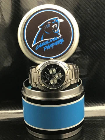 Carolina Panthers NFL Stainless Steel Watch by Fossil NEW (RARE) Cover