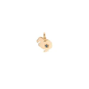 DoDo Anhänger, 9kt. Roségold mit einem blauen Saphir 0,03ct., Limited Edition - Bild 1 von 1