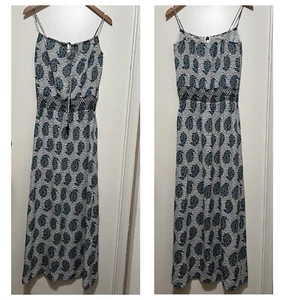 TORY BURCH Shelbee Floral Printed Silk Shirred Waist Maxi Dress Size 0 - Picture 1 of 13
