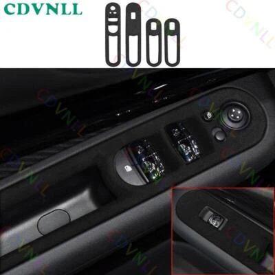 For Mini Cooper Clubman F54 Black Suede Window Door Lock Control Switch Trim 4* — 第 1/4 张图片