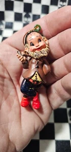 Vintage Elf Pixie Leprechaun Gnome Vinyl Plastic Ornament 3" - Picture 1 of 2