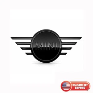 MINI Cooper F54 F56 F55 F57 Gloss Piano Black Rear Back Emblem Badge 51142465242 - Picture 1 of 3