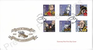 ALDERNEY FDC FIRST DAY COVER 2005 BATTLE OF TRAFALGAR STAMP SET SG A253-A258 - Picture 1 of 1
