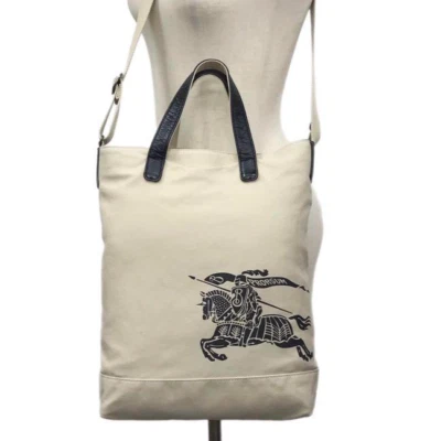 Bolso de Mano BURBERRY PRORSUM Lona Hombro Cruzado Top-of-the-line Blanco Foto 1 de 4