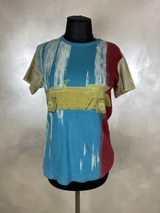 CUSTO Barcelona Vintage T Shirt Car Print Top Size 1 Y2K Rare - Picture 1 of 8
