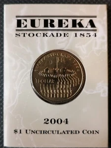 2004 $1 One Dollar - Eureka Stockade "E" Mintmark EUREKA Uncirculated Folder. - Picture 1 of 4