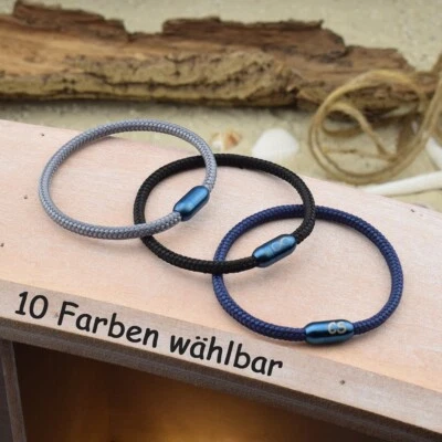 ❦ Armband MATS | personalisierte Gravur | 4mm Segeltau | Magnetverschluß | 05 ❦ - Bild 1 von 4