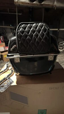 Equipaje rígido Honda CB650 CB750 negro con portaequipajes, hallazgo raro Foto 1 de 4