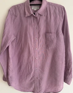COUNTRY ROAD FRENCH ORGANIC LINEN SHIRT - SZ.10 - LILAC PURPLE -VGC - Picture 1 of 6