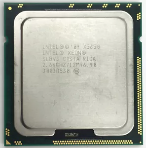 Intel Xeon X5650 Six Core Processor SLBV3 2.66 GHz 12MB 6.4 LGA1366 cpu w/Grease - Picture 1 of 2