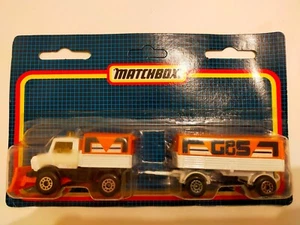 MATCHBOX Unimog and Mercedes trailer 'G&S' Twin Pack TP112 carded Vintage Rare - Picture 1 of 15