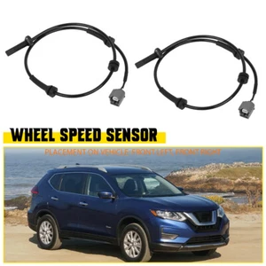 2PCS Front LH & RH ABS Wheel Speed Sensor For Nissan Rogue 2014-2020 2.0L 2.5L - Picture 1 of 14