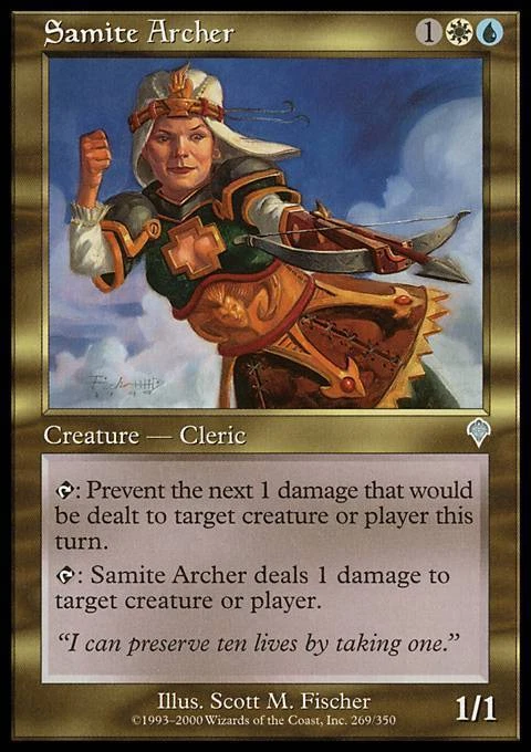 Samite Archer - Foil ~ Heavily Played Invasion MTG Magic UltimateMTG Multi-Color - Image 1 of 1