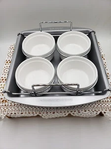 Chicago Metallic 6-piece Creme Brulee Set, Stainless Steel, 4-Ramekins, NIB - Picture 1 of 12