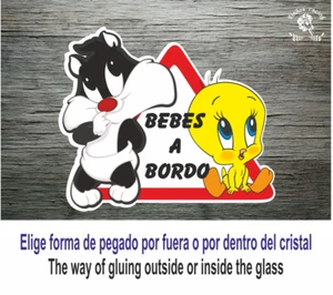 Sticker Vinilo Decal Vinyl Bebe a bordo LBB137 Bebes Baby para coche Babies - Foto 1 di 3