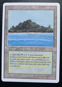 MTG Tropical Island - MTG Revised Rare Dual Land Old School EDH Commander - Picture 1 of 2