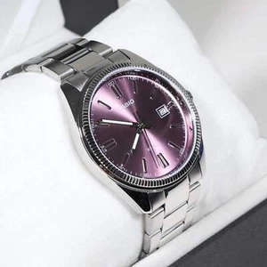 Casio Mens Vintage Purple Dial Stainless Steel Watch MTP-1302PD-6AVEF - Picture 1 of 9