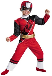 Power Rangers Ninja Steel Costume 2T NEW Red Ranger Muscles +Mask Headpiece - Picture 1 of 3