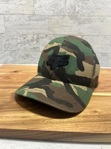 Fox Racing Green CAMO Flexfit Sz L / XL Fitted Hat - New - Picture 1 of 7