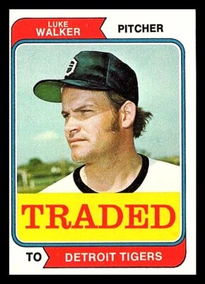 1974 Topps #612T Luke Walker Traded - Image 1 of 2