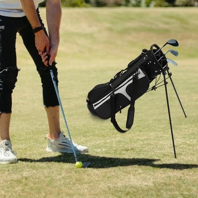 Lightweight Golf Stand Carry Bag With 3 Dividers And 5 Pockets Easy to Carry - Image 1 of 4