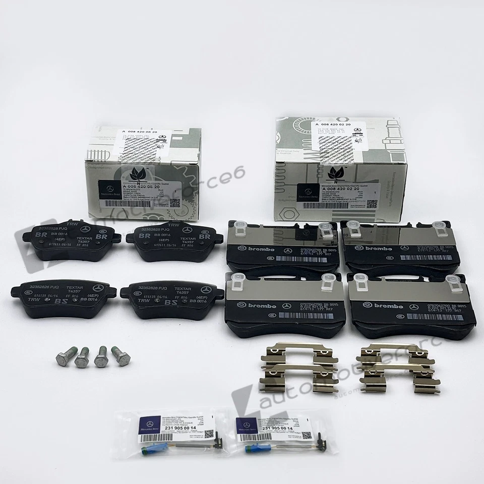 OEM Front&Rear Brake Pad Sets w/Sensors For 14-17 Mercedes S450 S550 S550e S560 Foto 1 de 4