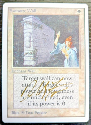 MTG UNLIMITED 1993 Animate Wall SIGNED IN GOLD BY DAN FRAZIER - Image 1 of 2