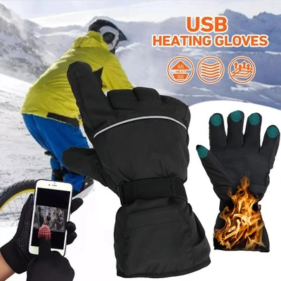 MARKENLOS Elektrische Beheizbare Motorradhandschuhe Wärmer Handschuhe Thermo Touchscreen