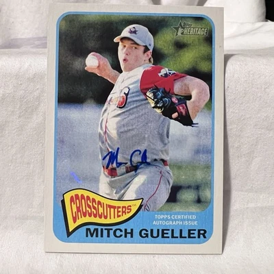 2014 Topps Heritage Minors Real One Autographs Crosscutters Mitch Gueller - Image 1 of 2