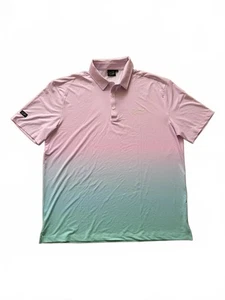 Sunday Swagger Golf Polo Shirt Ombre Performance Stretch Pink Blue Men Size 2XL - Picture 1 of 3