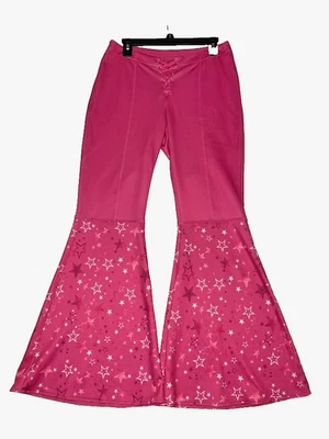 NWOT Women’s L Movie Barbie Pink Cowgirl Star Covered Flared Pants Cosplay Costu - Image 1 of 4