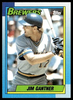 1990 Topps Jim Gantner Milwaukee Brewers #417 - Image 1 of 2