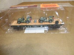 MENARDS O EJÉRCITO FLATCAR CON DOS JEEPS DEL EJÉRCITO 279-3380 USAX 23028 BLT 2017 - Imagen 1 de 4