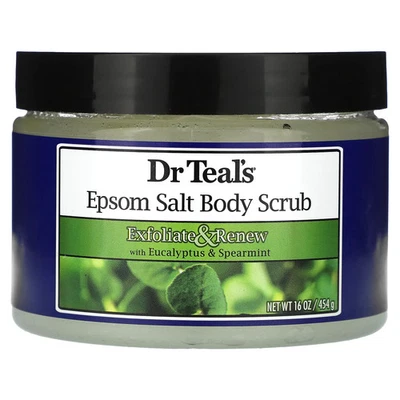 Epsom Salt Body Scrub, Eucalyptus & Spearmint, 16 oz (454 g) - Image 1 of 3