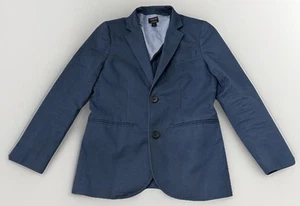 Boys J.Crew Crewcuts Suit Jacket Flex Chino Blue Blazer Sz 10 - Picture 1 of 10