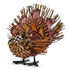 MacKENZIE CHILDS AUTUMNOLOGY SMALL TURKEY FIGURINE BNIB - Picture 1 of 1