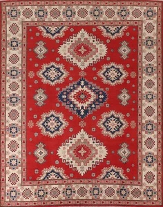 Vegetable Dye Super Kazak Geometric Oriental Hand-made Living Room Rug 8'x10' - Picture 1 of 12