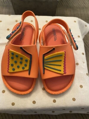MINI MELISSA MIA + FABULA CORAL BUTTERFLY SANDALS US Size 7 - Image 1 of 3