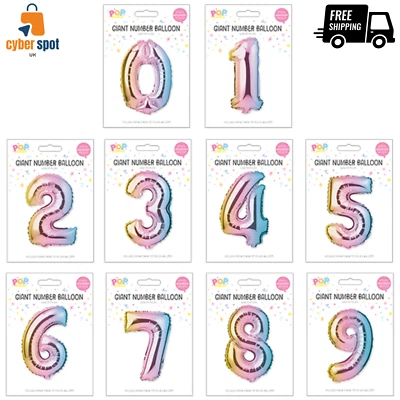 65 см гигантский номер фольга многоразовые воздушные шары день рождения юбилей воздушный шар деко - Изображение 1 из 4
