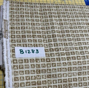 National Parks Camp Signs Cotton Quilt Craft Fabric Half Yard - Picture 1 of 1