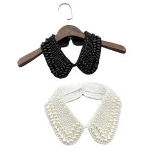 Mujeres Cuentas Desmontables Cuello Falso Cuello Elegante Solapa Prendas para el torso Gargantilla Decoración - Imagen 1 de 7