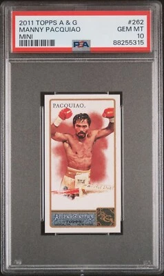 2011 Topps Allen & Ginter MINI Manny Pacquiao #262 Boxing Card PSA 10 GEM GRADED - Image 1 of 2