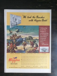 De colección 1943 Higgins Segunda Guerra Mundial PT-254 Barcos Página Completa Anuncio Original 622 - Imagen 1 de 1